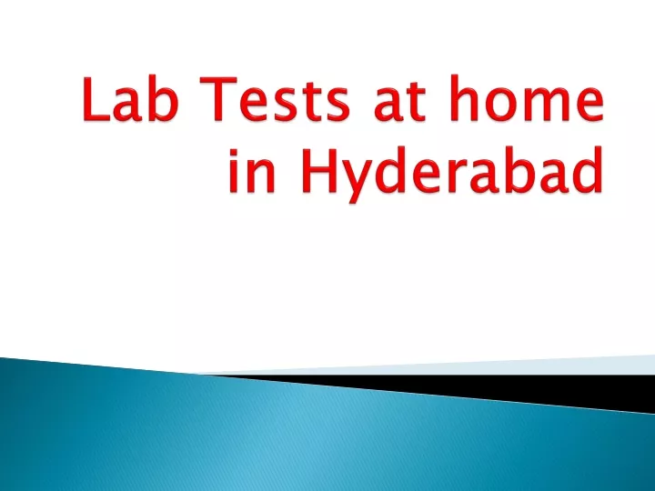 lab tests at home in hyderabad