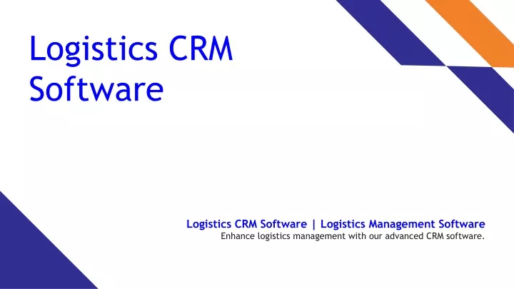 logistics crm software