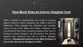 How Much Does an Interior Desginer Cost