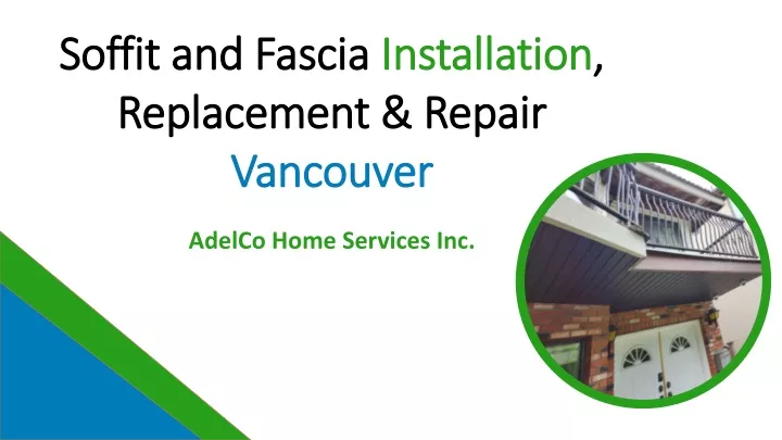 soffit and fascia installation replacement repair vancouver