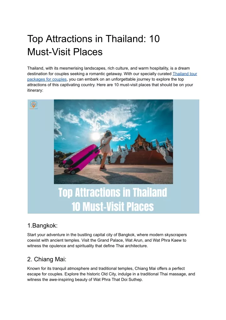 top attractions in thailand 10 must visit places