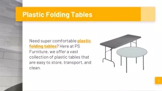 Plastic Folding Tables