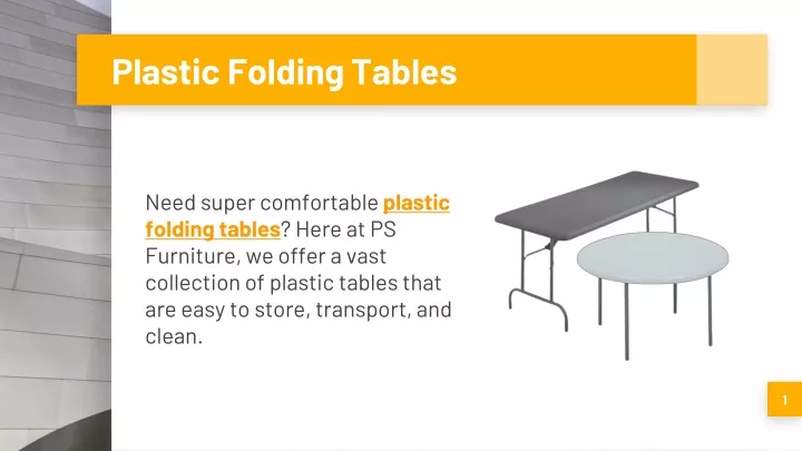 plastic folding tables