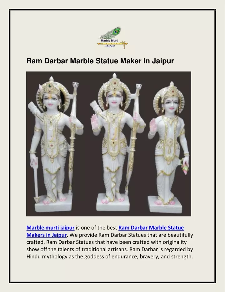 ram darbar marble statue maker in jaipur