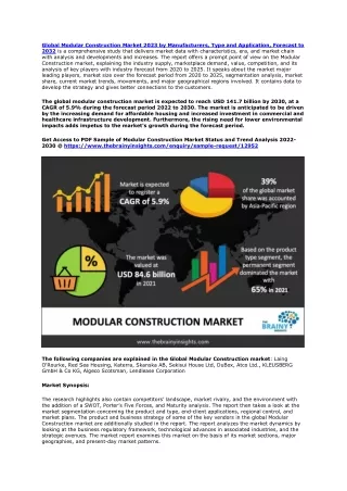 global modular construction market 2023