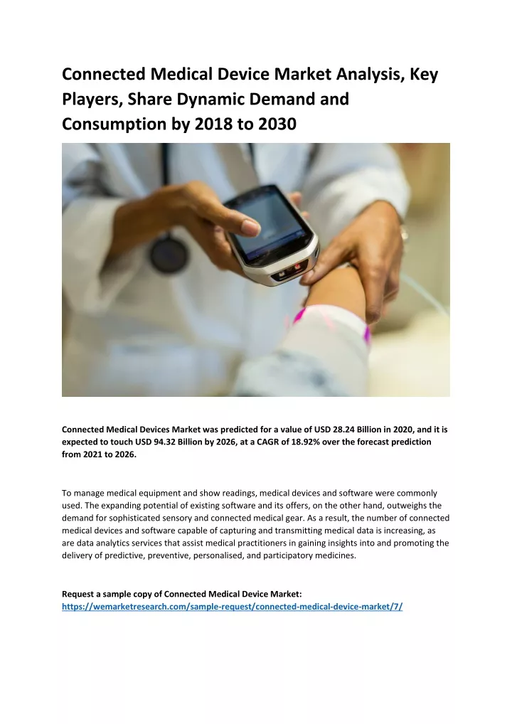 connected medical device market analysis