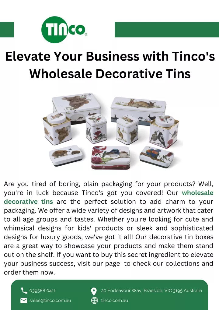 elevate your business with tinco s wholesale