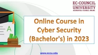 Online Course in Cyber Security (Bachelor's) in 2023