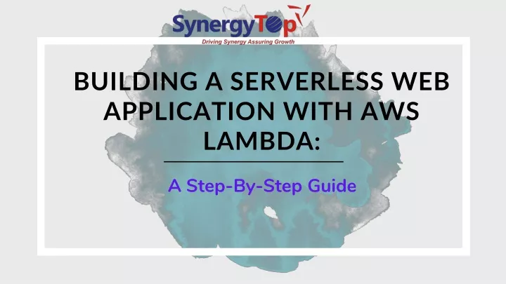 building a serverless web application with