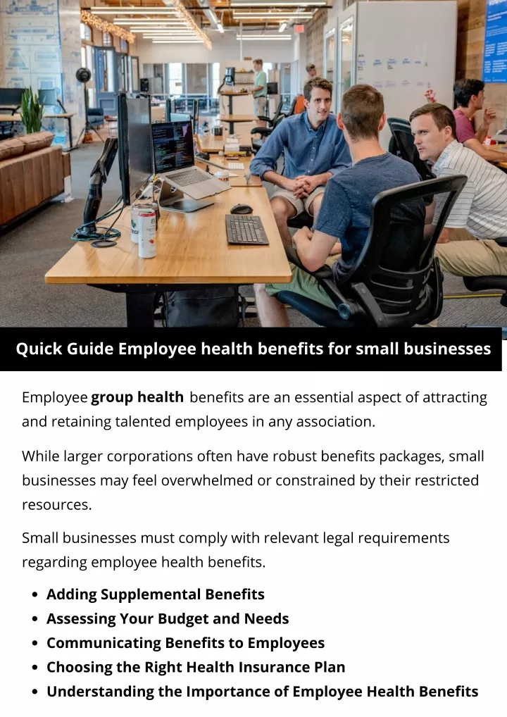 quick guide employee health benefits for small