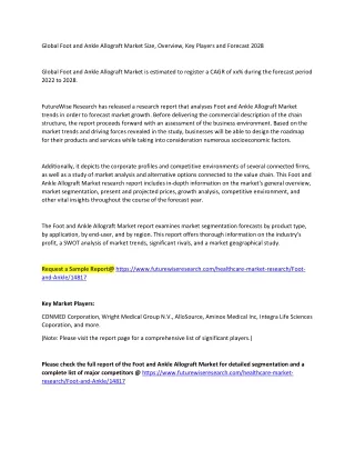 global foot and ankle allograft market size