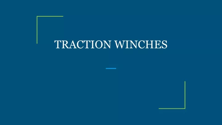 traction winches