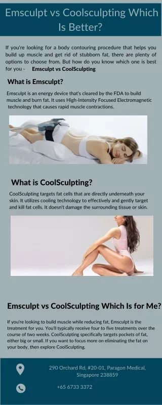 Emsculpt vs Coolsculpting Which Is Better