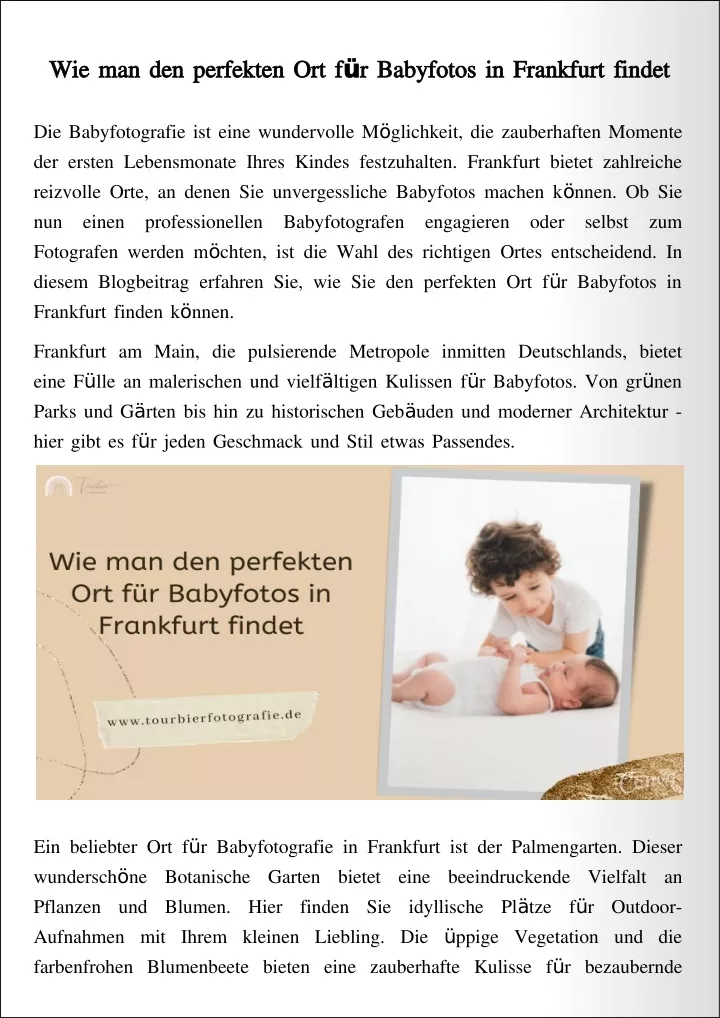 wie man den perfekten ort f r babyfotos