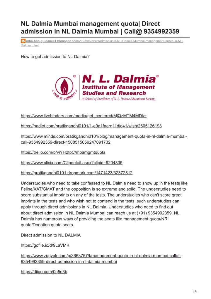 nl dalmia mumbai management quota direct
