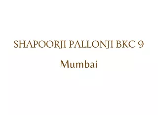 shapoorji pallonji bkc 9