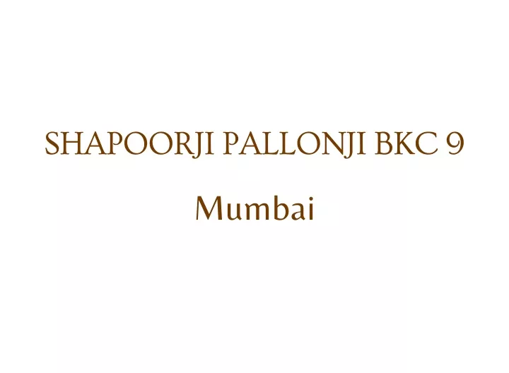 shapoorji pallonji bkc 9