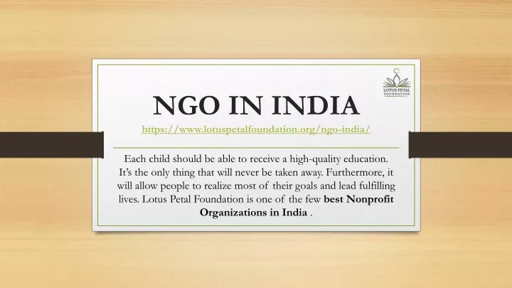 ngo in india https www lotuspetalfoundation