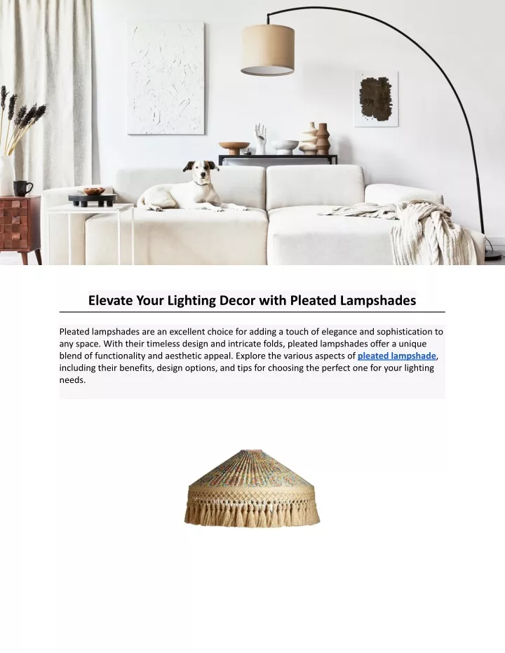 elevate your lighting decor with pleated