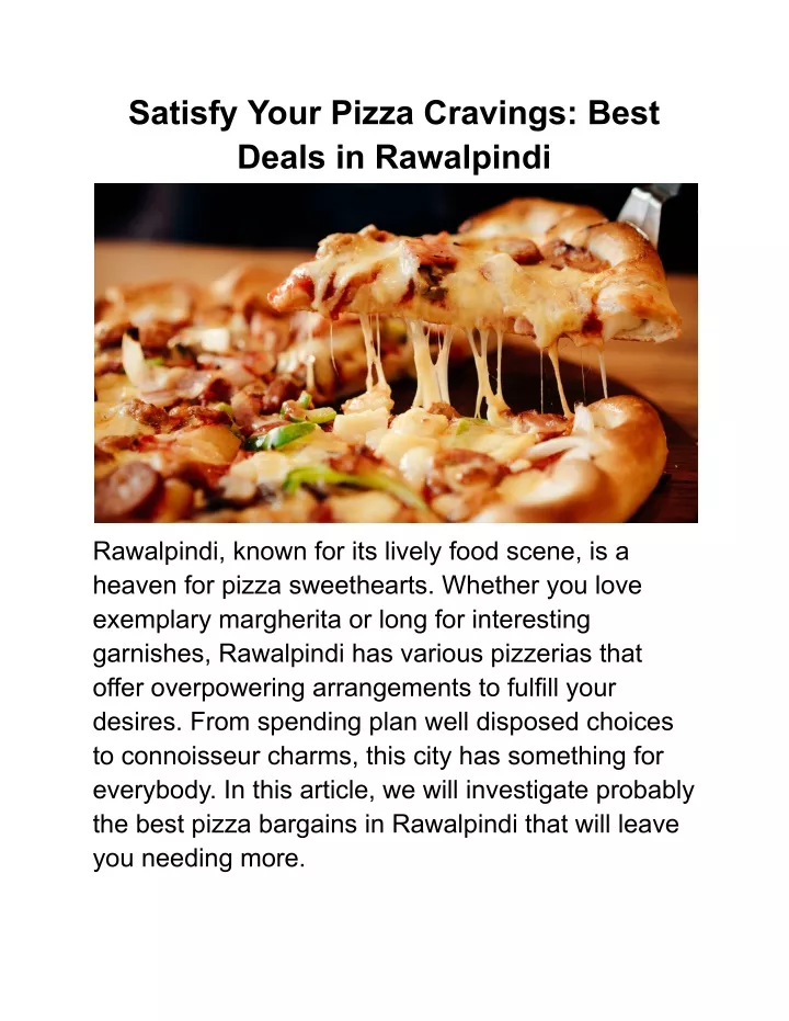 satisfy your pizza cravings best deals