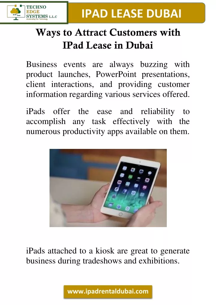 ipad lease dubai