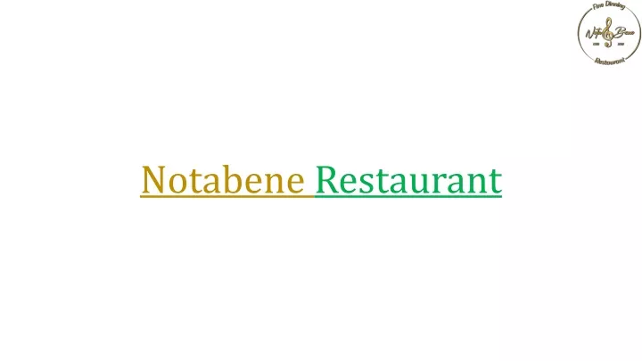 notabene restaurant