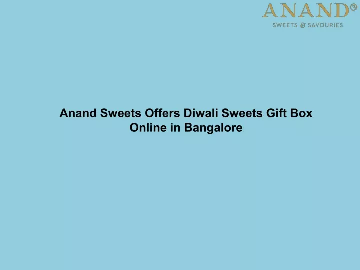 anand sweets offers diwali sweets gift box online