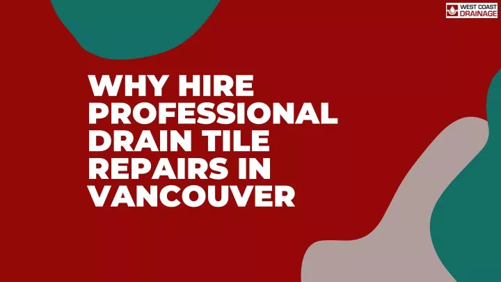why hire professional drain tile repairs