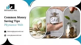 Common Money Saving Tips - Phynance Web