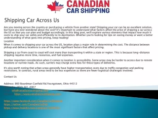 shipping car across us