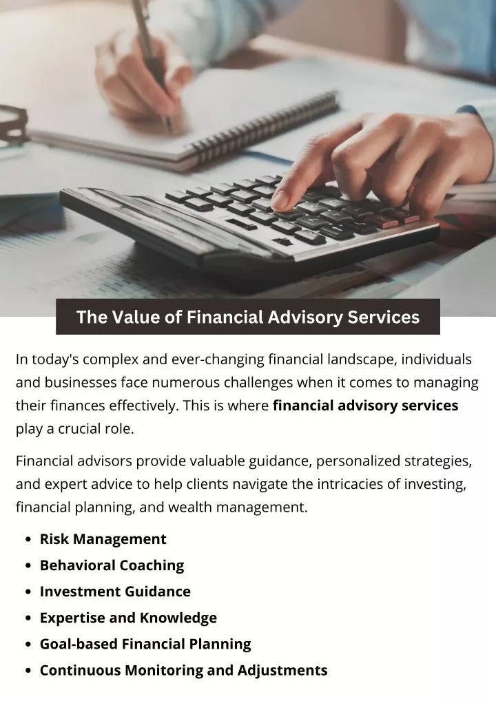 the value of financial advisory services