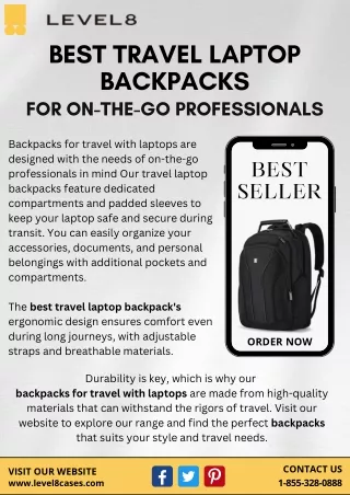 Best Travel Laptop Backpacks for On-the-Go Professionals