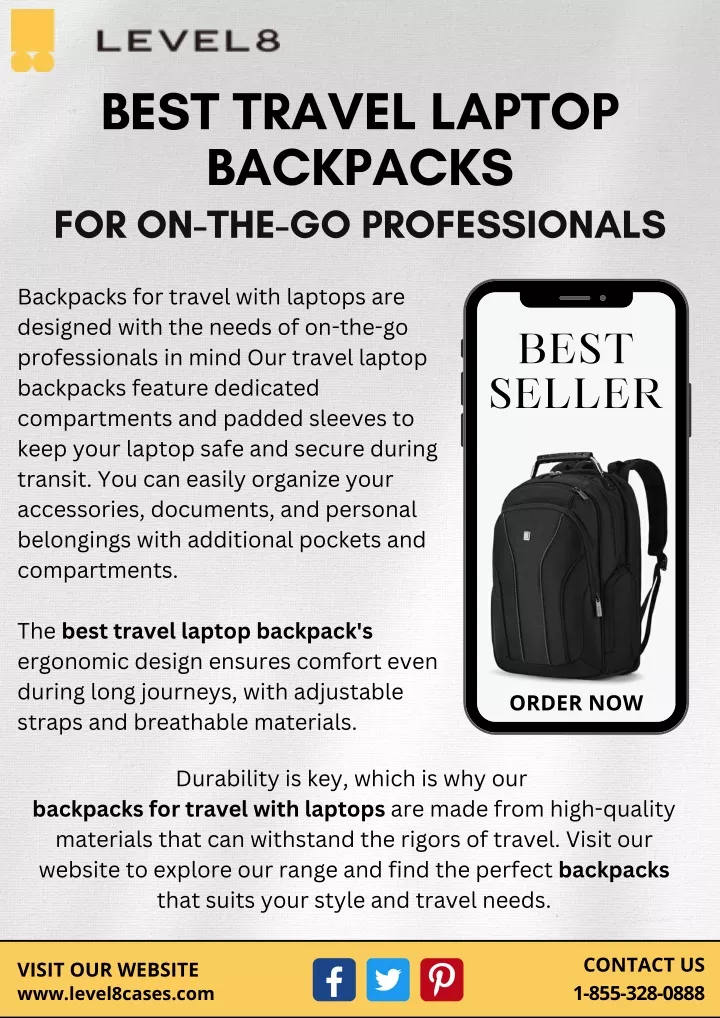 best travel laptop backpacks