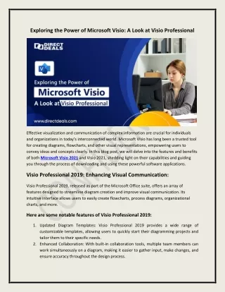 exploring the power of microsoft visio a look