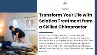 Transform Your Life with Sciatica Treatment from a Skilled Chiropractor