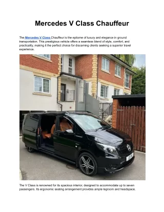 Mercedes V Class Chauffeur