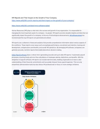 hr reports and their impact on the growth of your