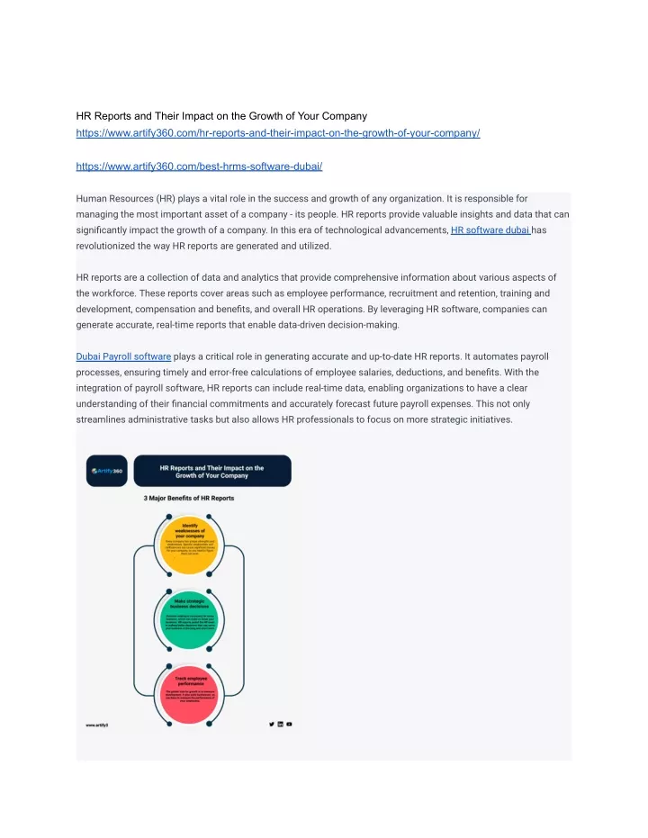 hr reports and their impact on the growth of your