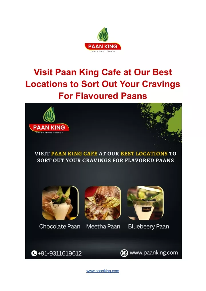 visit paan king cafe at our best locations