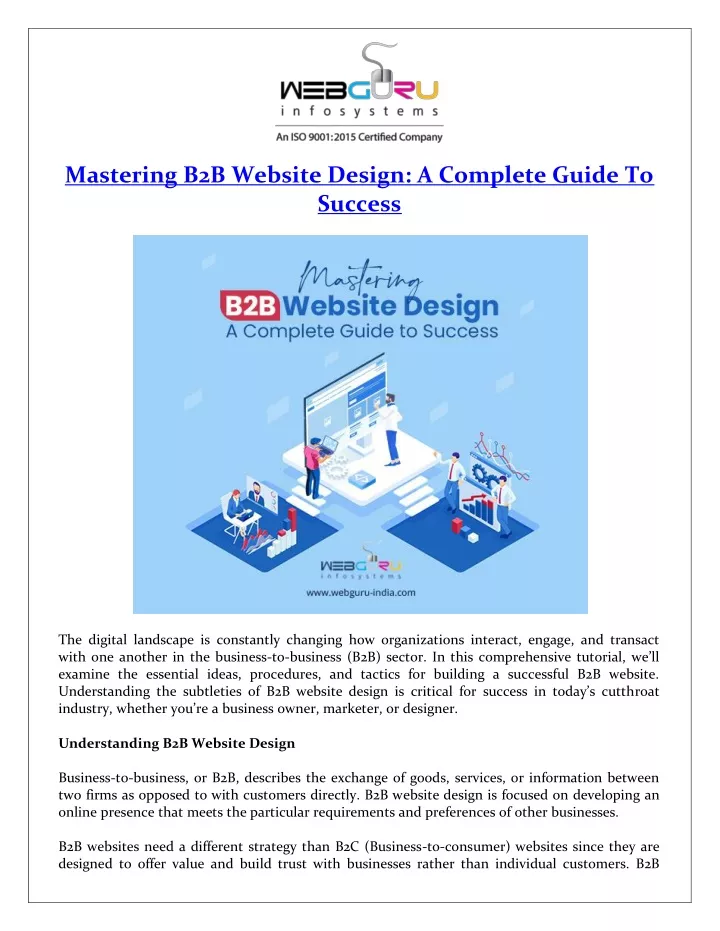 mastering b2b website design a complete guide