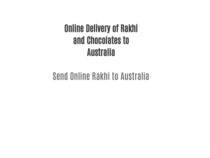 online delivery of rakhi and chocolates