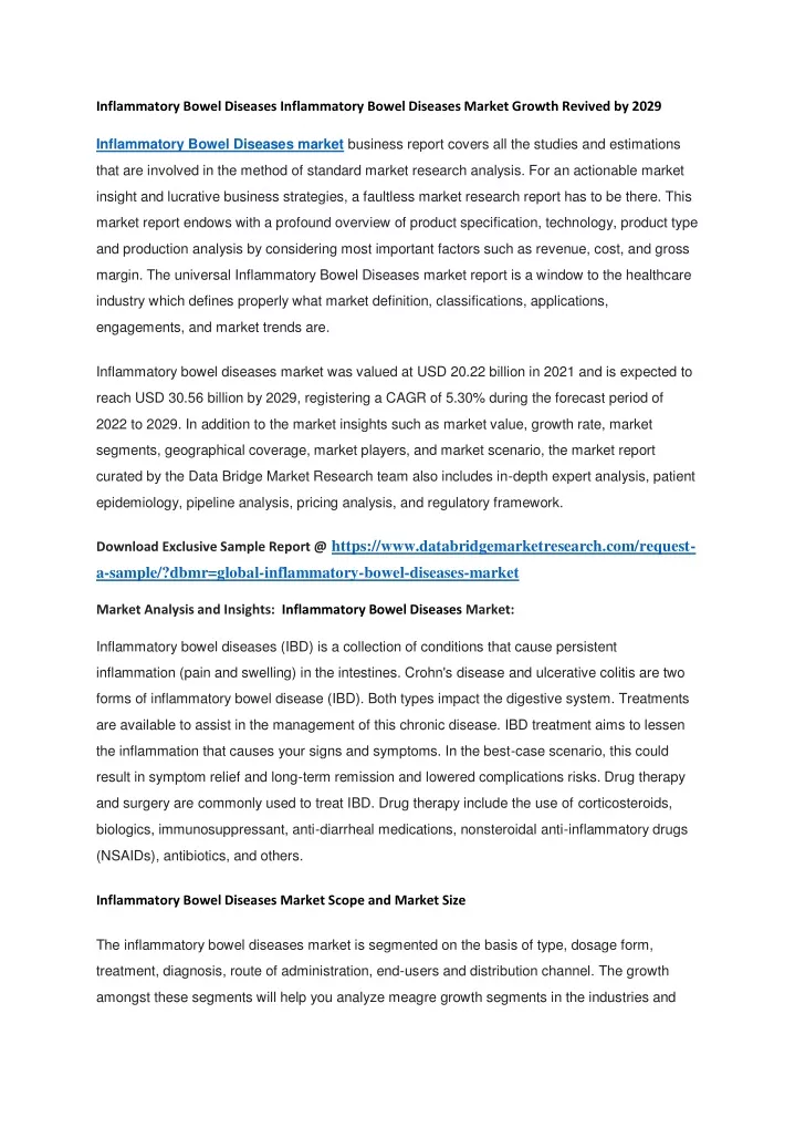 inflammatory bowel diseases inflammatory bowel