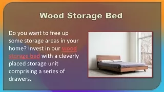 wood storage bed