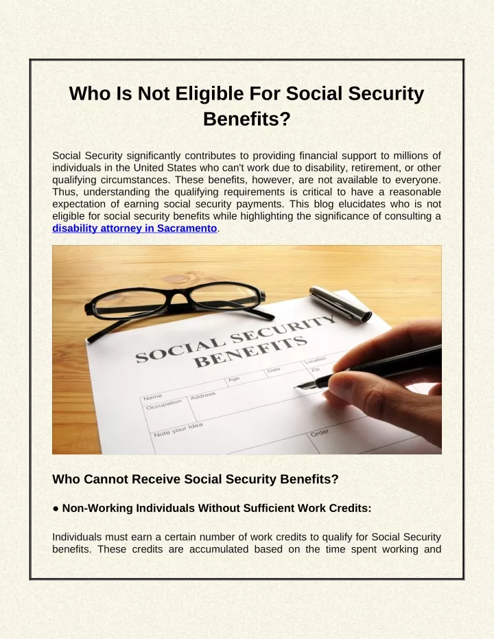 who is not eligible for social security benefits