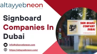 Best Signboard Companies In Dubai