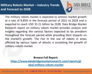 military robots market industry trends