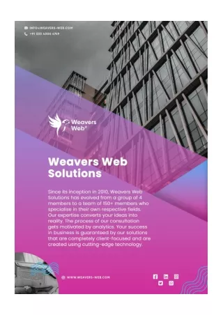 Weavers Web Solutions Brochure