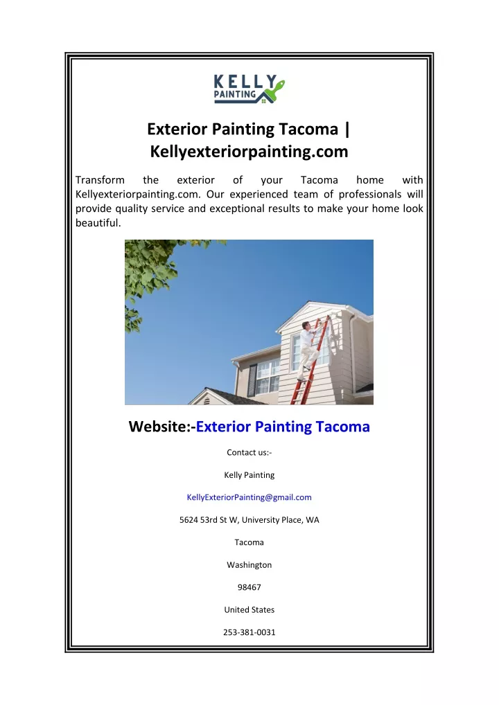 exterior painting tacoma kellyexteriorpainting com