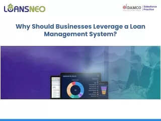 Why Should Businesses Leverage a Loan Management System?