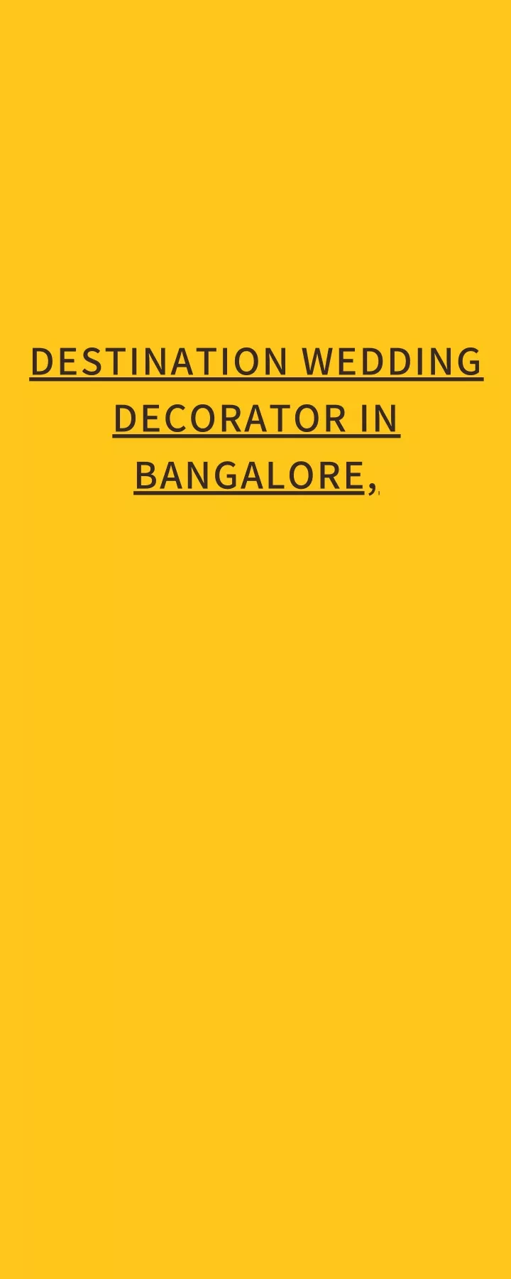 destination wedding decorator in bangalore